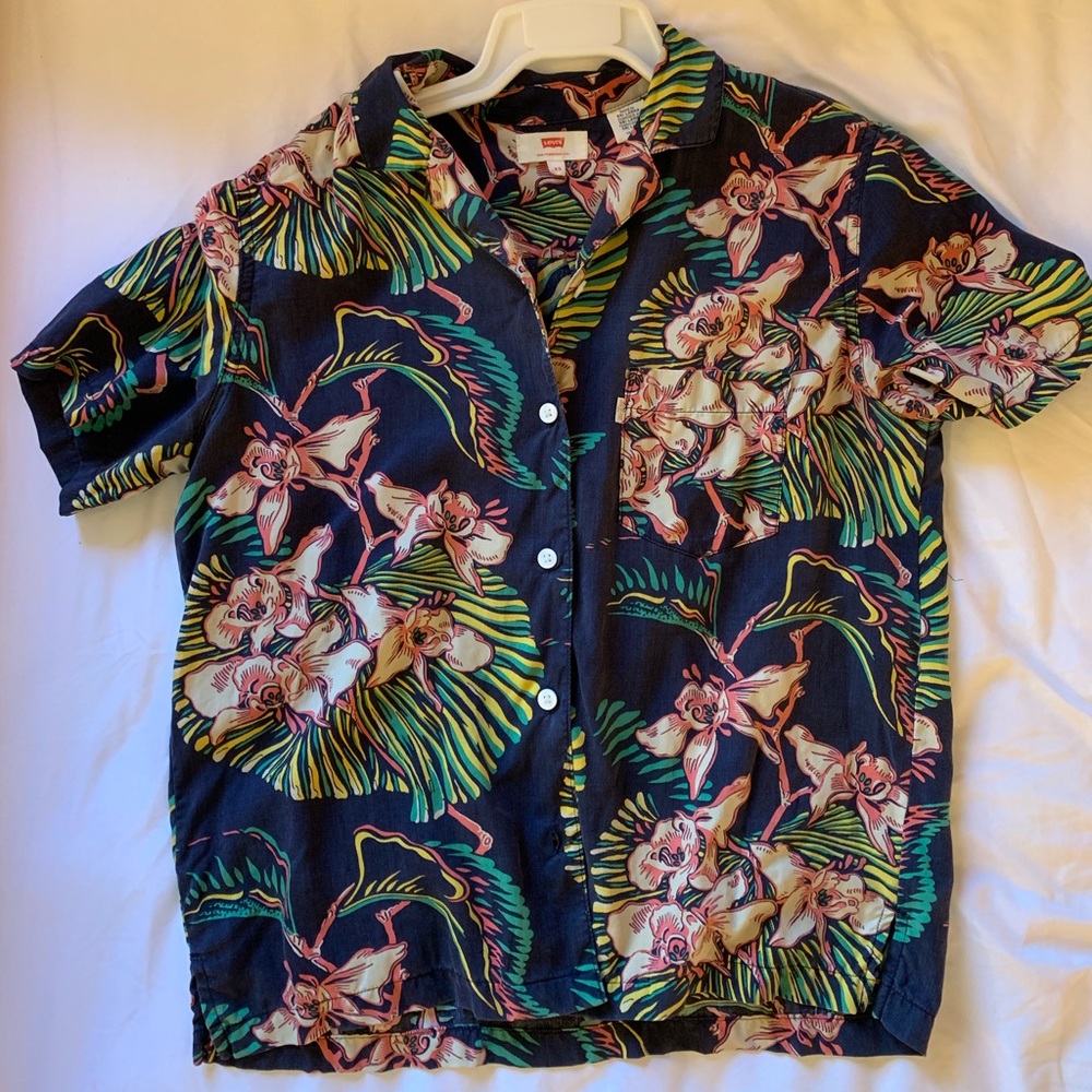 Tropical Floral button-down shirt